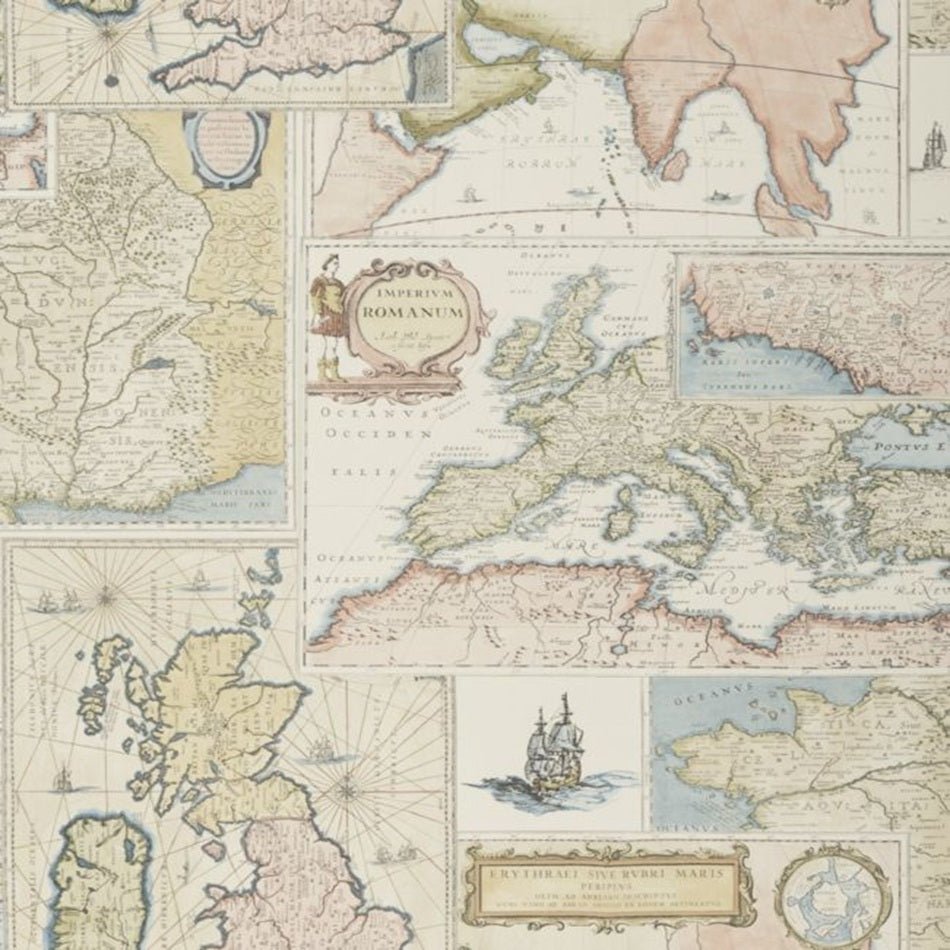 Bohemian Travels Wallpaper - Multi - Mulberry Home - FG078/Y101 - Premier Wallcovering