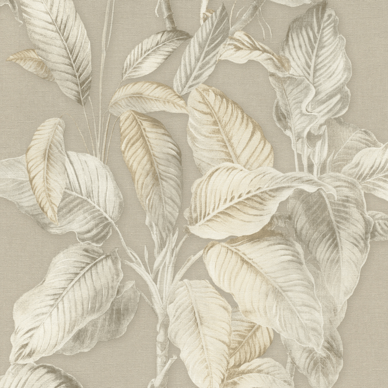 Boho Palm Wallpaper - Neutral - Rasch - 571455 - Premier Wallcovering