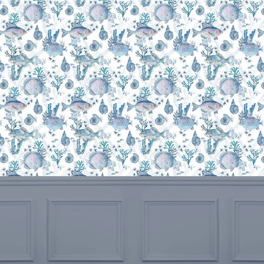 Bollu Wallpaper - Marine - Voyage Maison - BOLLU/WPO/MAR - Premier Wallcovering