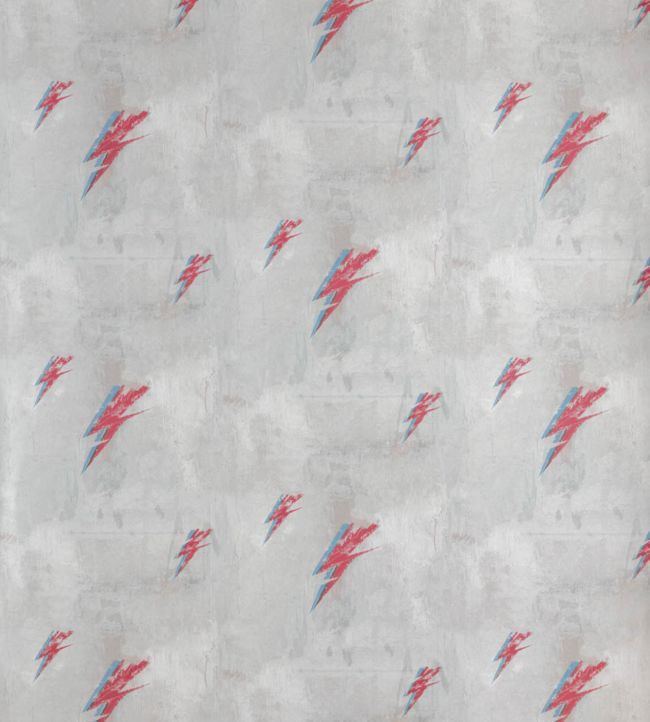 Bolt From Mars Wallpaper - Red on Natural - BG1900102 - Barneby Gates - Premier Wallcovering