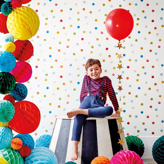 Bon Bon Wallpaper - Sky/Gecko/Ochre - HLTF112636 - Harlequin - Premier Wallcovering