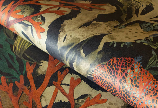 Bora Bora Tropical Wallpaper - Blackberry - Hohenberger - 26737 - Premier Wallcovering