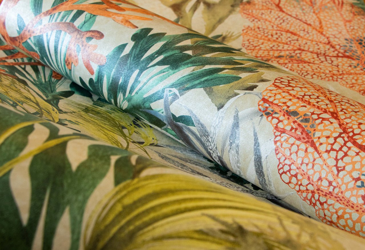Bora Bora Tropical Wallpaper - Coconut - Hohenberger - 26734 - Premier Wallcovering