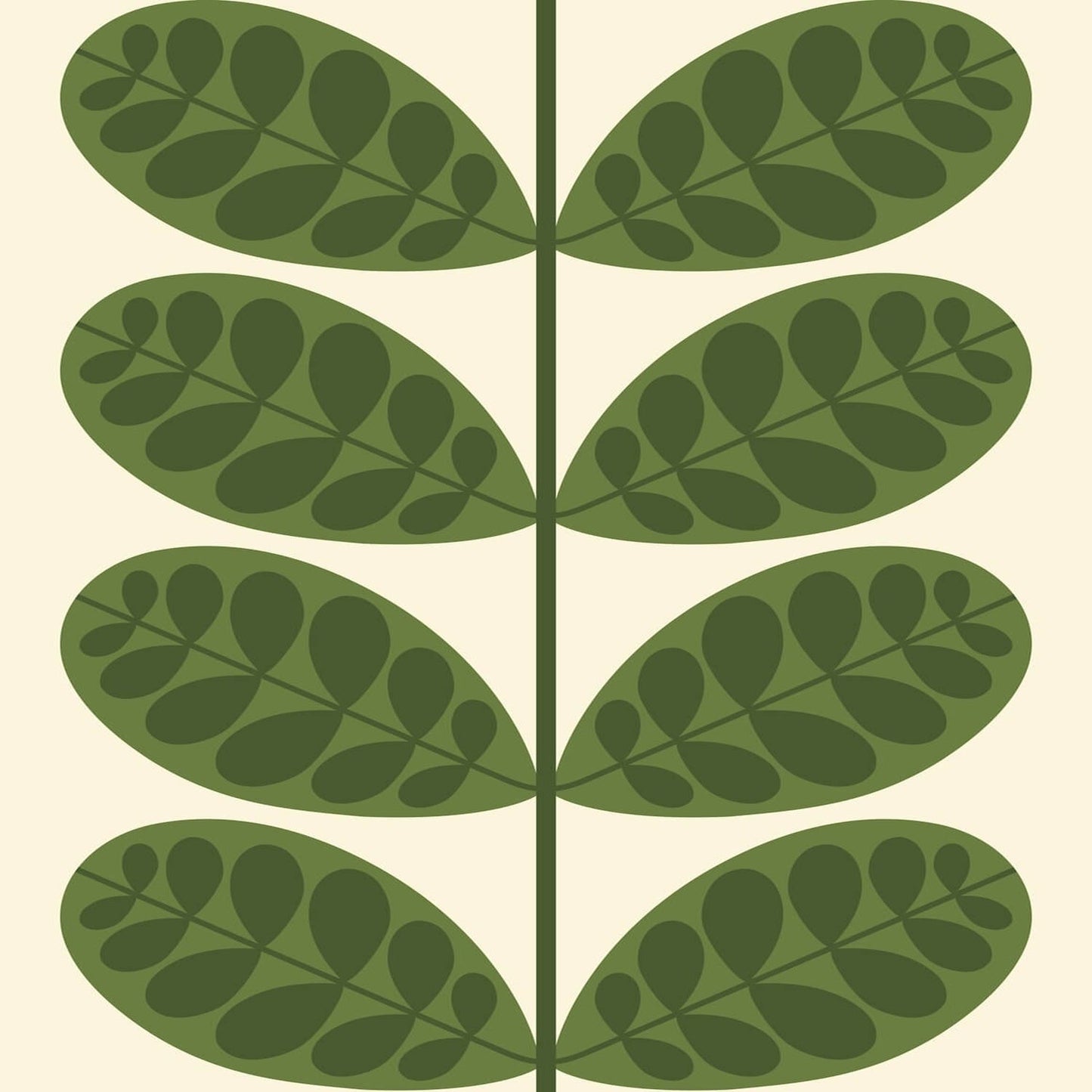 Botanica Wallpaper - Fern - Orla Kiely - 23AHBTCWLPDS-3140 - Premier Wallcovering