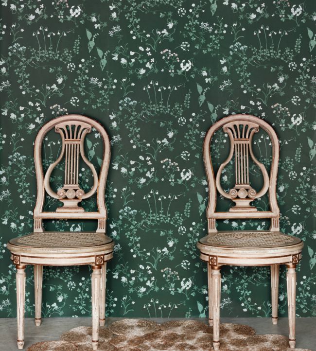 Botanica Wallpaper - Woodland Green - BG2400201 - Barneby Gates - Premier Wallcovering