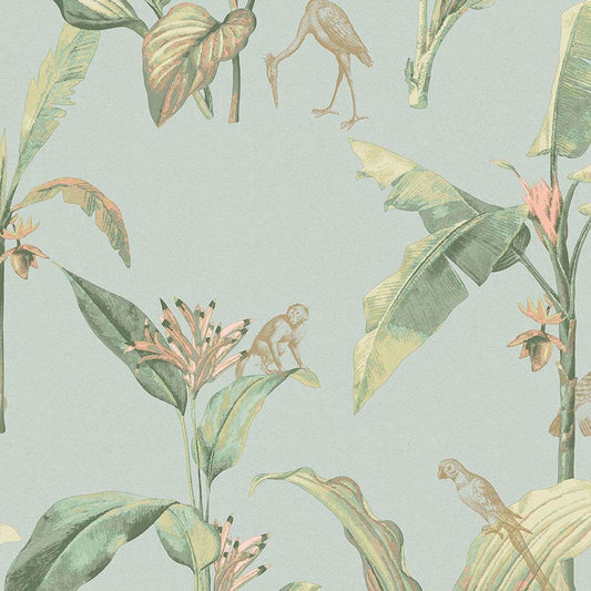 Botanical Oasis Wallpaper - Blue - Eijffinger - 317341 - Premier Wallcovering