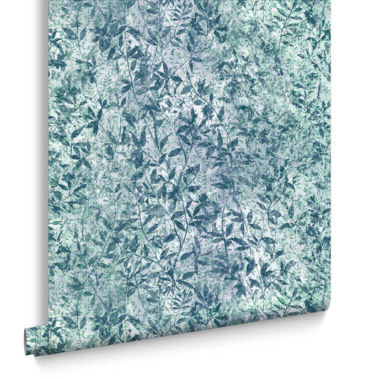 Botany Iridescent Wallpaper - Midnight Blue - Graham & Brown - 105113 - Premier Wallcovering