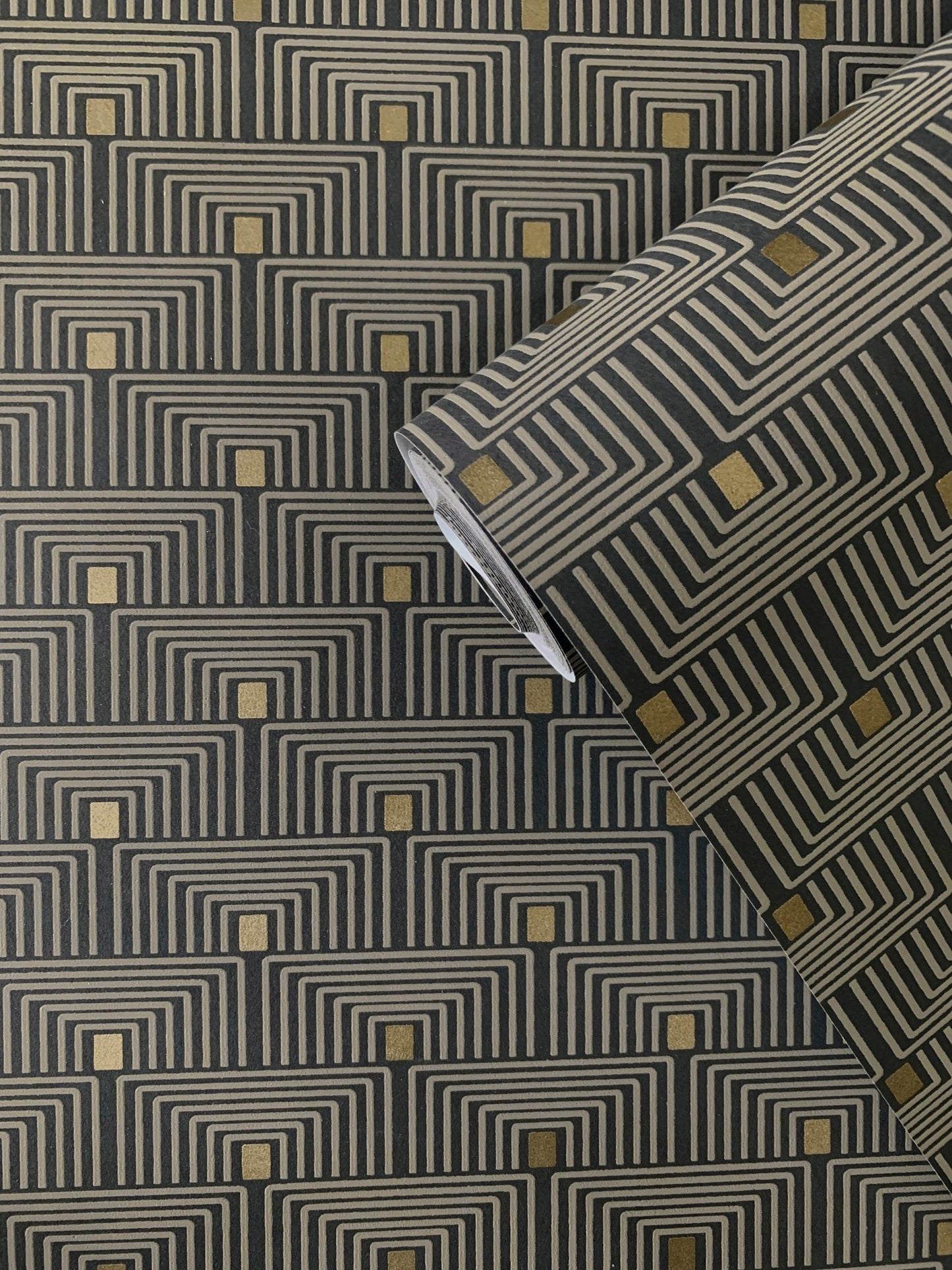 Boutique Geo Key Wallpaper - Black - Galerie - F - PL3006 - Premier Wallcovering