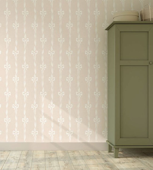 Bow Peep Wallpaper - Plaster Pink - Woodchip & Magnolia - WM - 481 - 06R - Premier Wallcovering