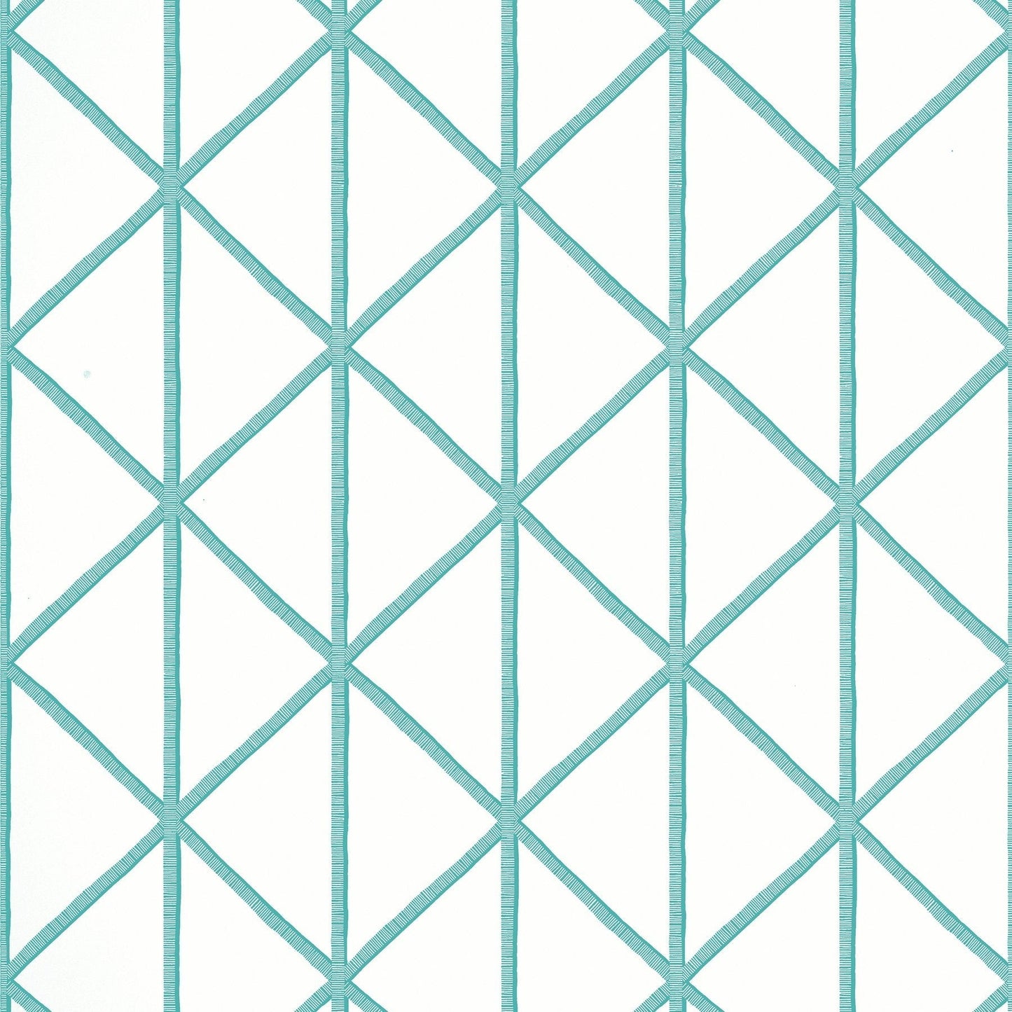 Box Kite Wallpaper - Turquoise - Thibaut - T10132 - Premier Wallcovering