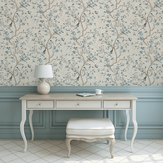 Branches and Birdsong Wallpaper - Vintage Cream - LAN100403 - Lucie Annabel - Premier Wallcovering