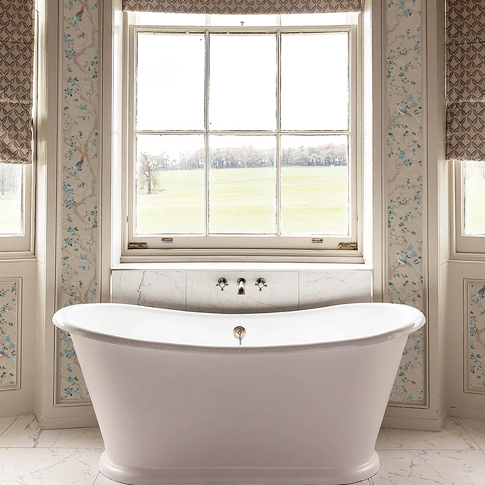 Branches and Birdsong Wallpaper - Latte - LAN100406 - Lucie Annabel - Premier Wallcovering