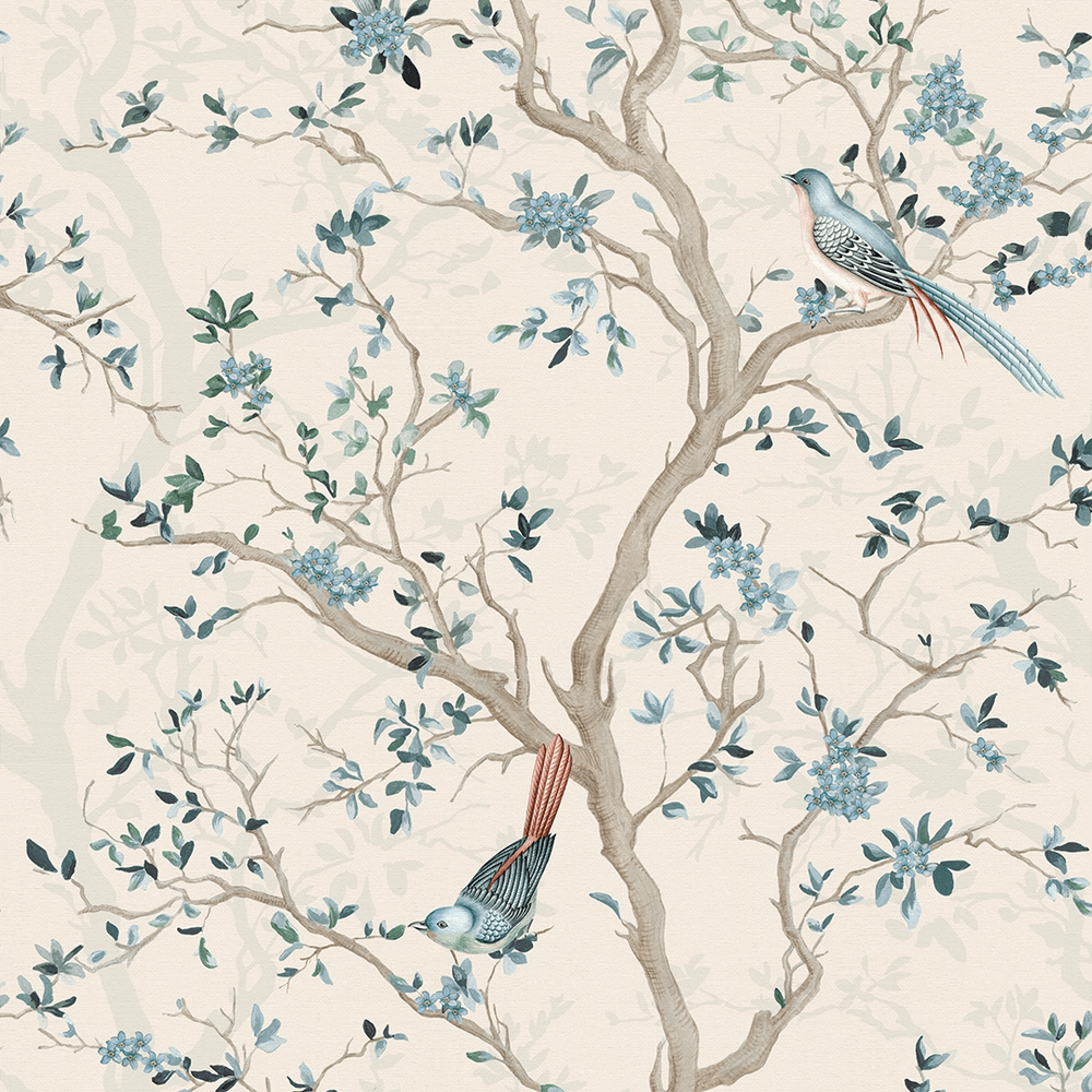 Branches and Birdsong Wallpaper - Vintage Cream - LAN100403 - Lucie Annabel - Premier Wallcovering