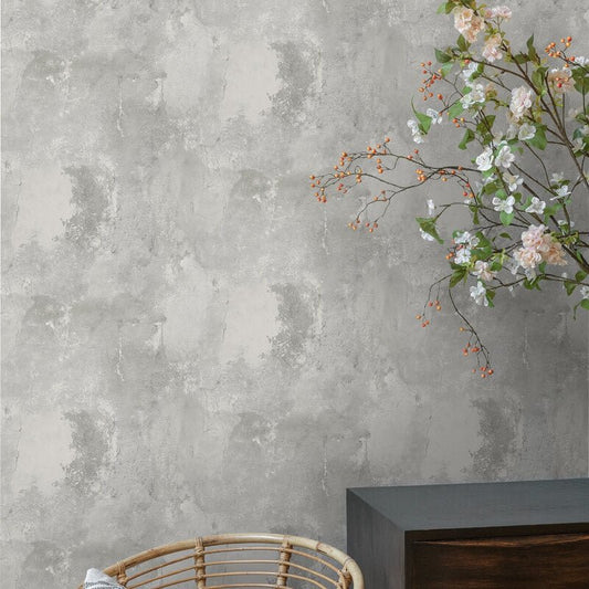 Brandenburg Concrete Wallpaper - Silver - Grandeco - WL1201 - Premier Wallcovering