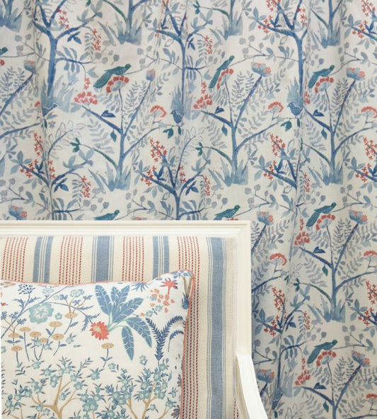Bridport Fabric - Blue Red - Baker Lifestyle - pp50500.1.0 - Premier Wallcovering