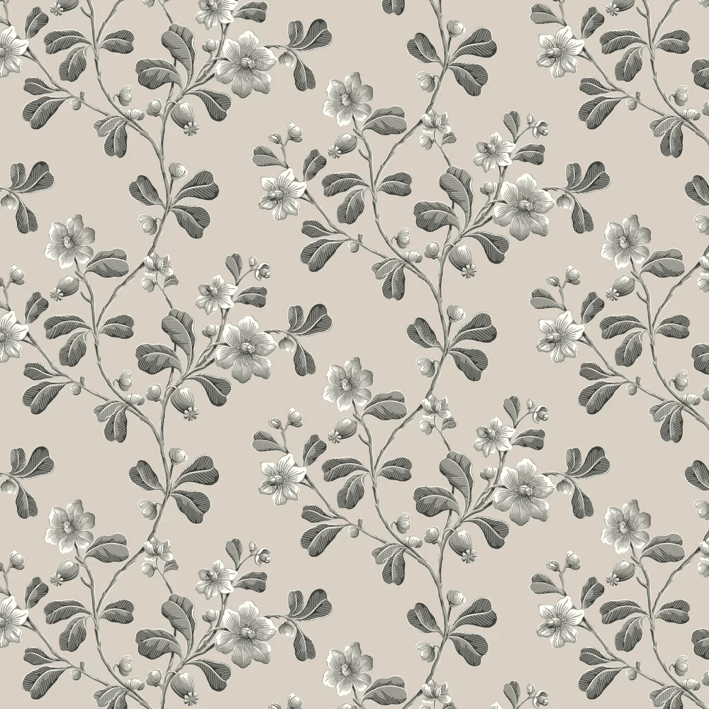 Broadwick St Wallpaper - Black - Little Greene - 0251BRMONOZ - Premier Wallcovering