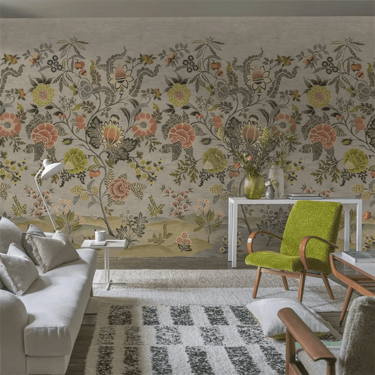 Brocart Decoratif Grasscloth Wallpaper - Sepia - PDG1187/01 - Designers Guild - Premier Wallcovering