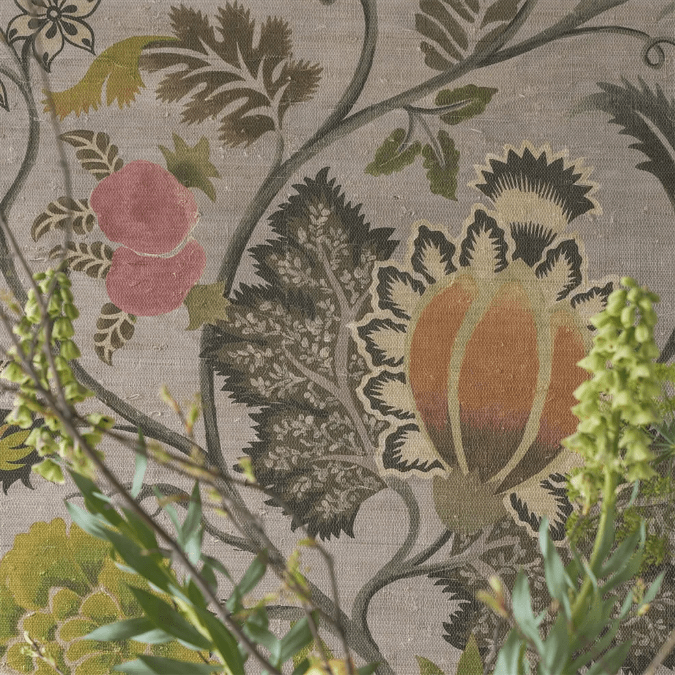 Brocart Decoratif Grasscloth Wallpaper - Sepia - PDG1187/01 - Designers Guild - Premier Wallcovering