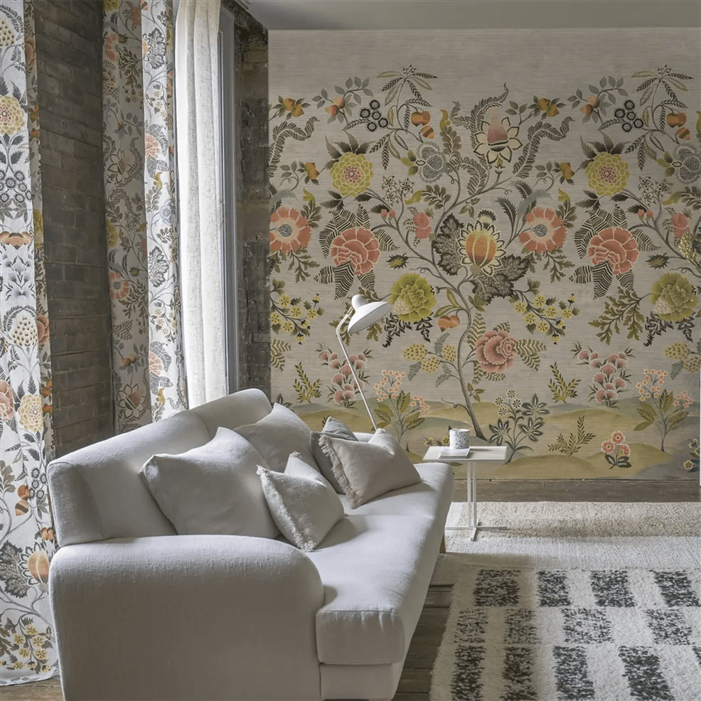 Brocart Decoratif Grasscloth Wallpaper - Sepia - PDG1187/01 - Designers Guild - Premier Wallcovering