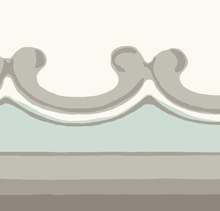Broderie Border Wallpaper - Duck Egg & Taupe - 99/14059 - Cole & Son - Premier Wallcovering