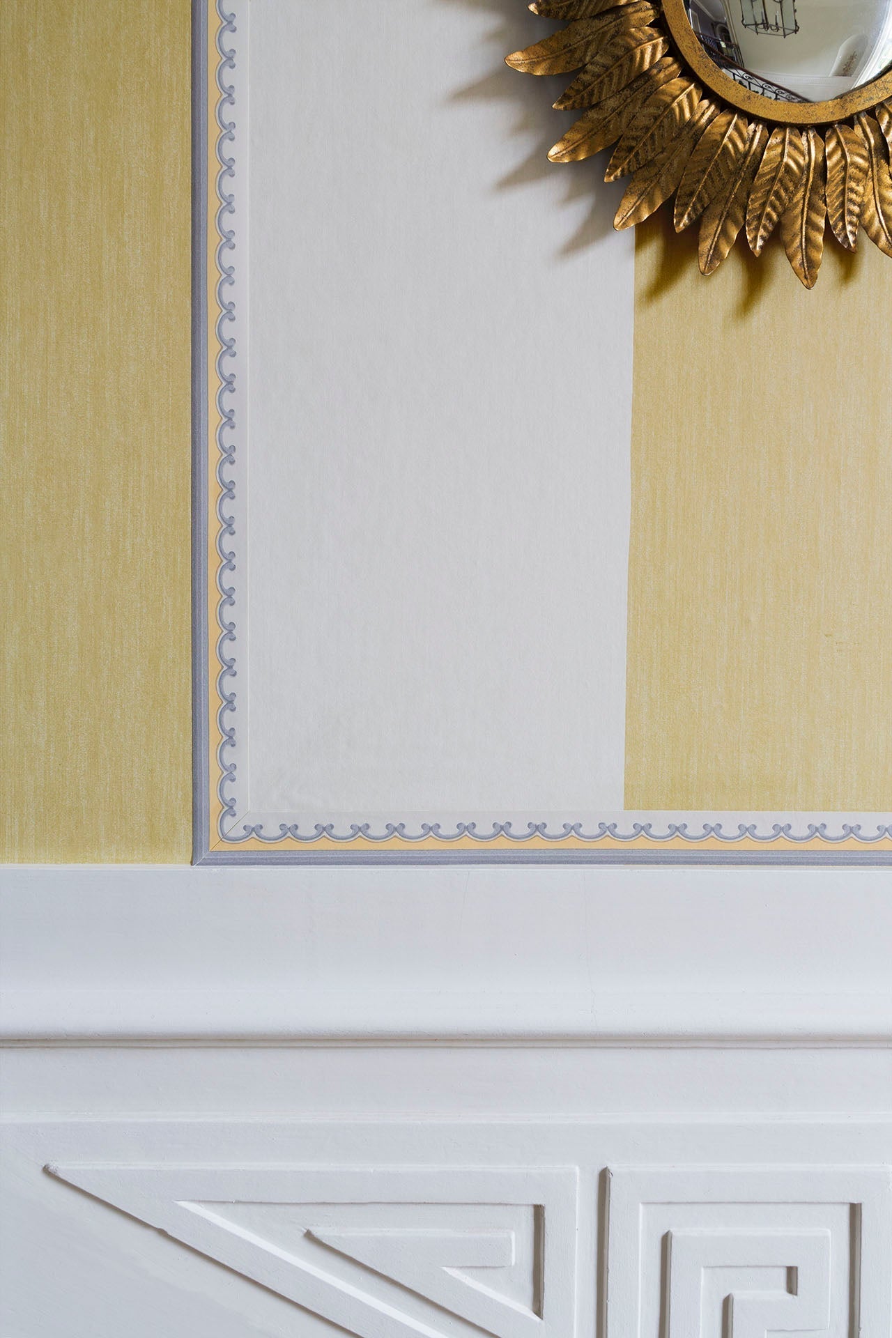 Broderie Border Wallpaper - Ochre & Grey - 99/14056 - Cole & Son - Premier Wallcovering