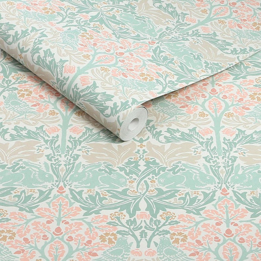 Brother Rabbit Wallpaper - Lullaby Blues - 140499 - William Morris - Premier Wallcovering