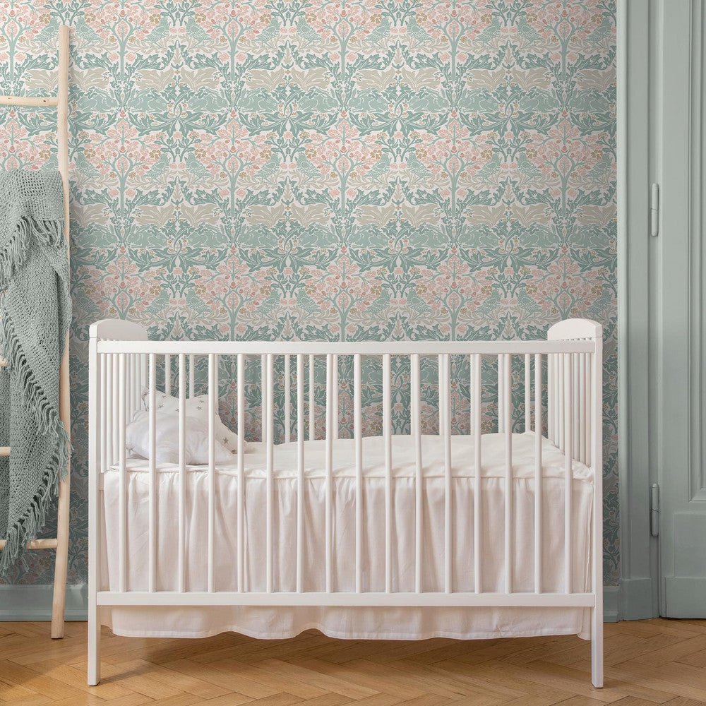 Brother Rabbit Wallpaper - Lullaby Blues - 140499 - William Morris - Premier Wallcovering