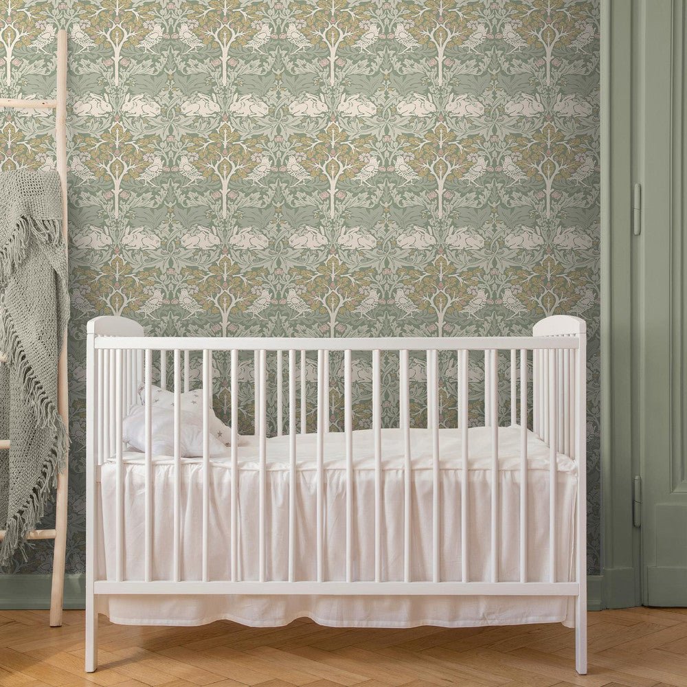 Brother Rabbit Wallpaper - Sage - 140500 - William Morris - Premier Wallcovering