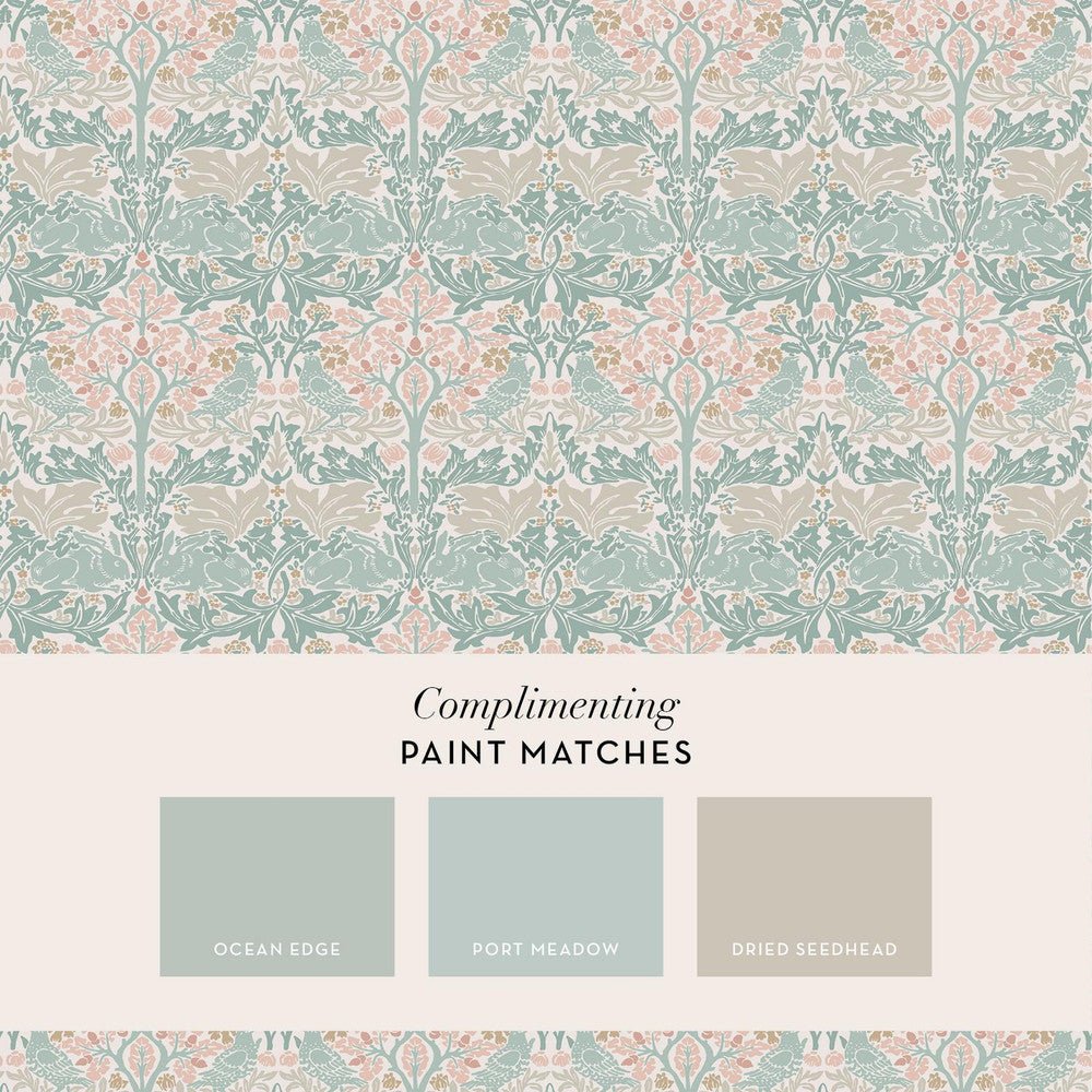 Brother Rabbit Wallpaper - Lullaby Blues - 140499 - William Morris - Premier Wallcovering