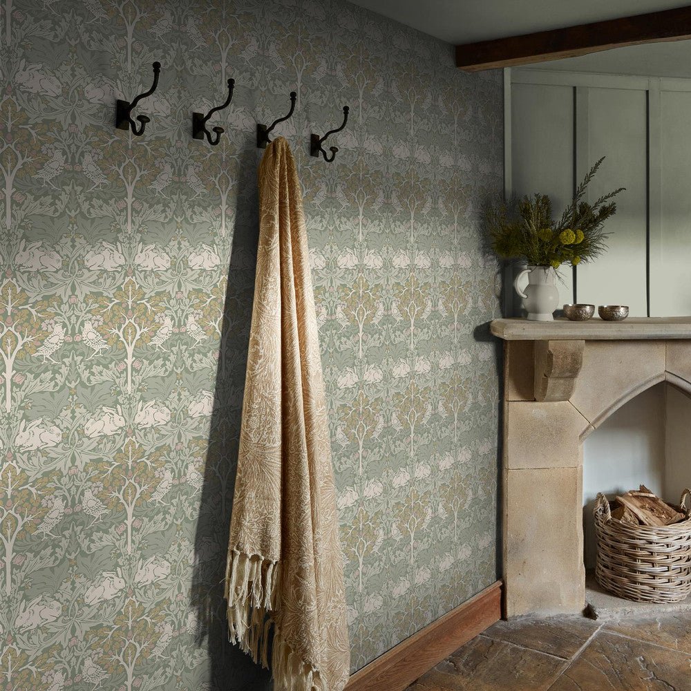 Brother Rabbit Wallpaper - Sage - 140500 - William Morris - Premier Wallcovering