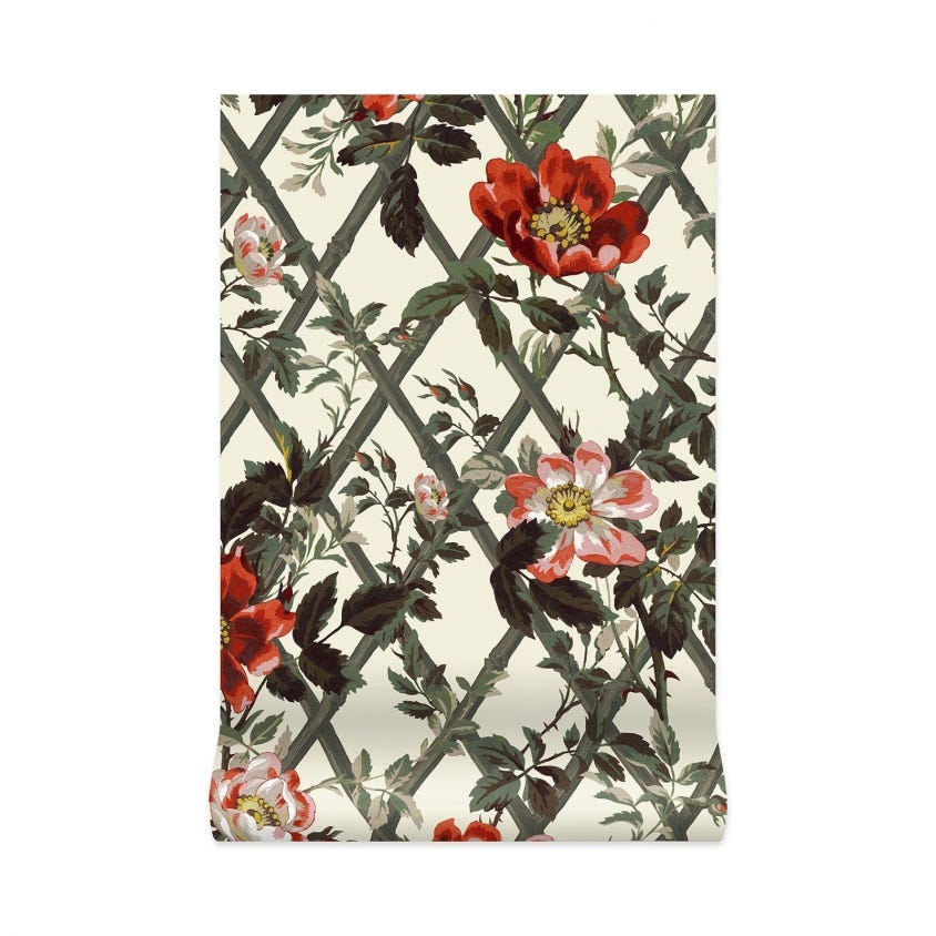 Bryher Rose Wallpaper - Cinnabar - House of Hackney - 1 - WA - BRR - DI - XXX - XXX - Premier Wallcovering