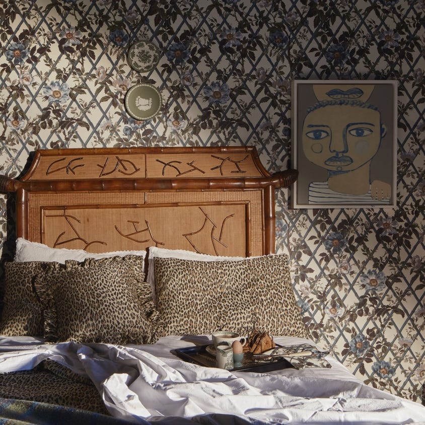 Bryher Rose Wallpaper - Lapis Blue - House of Hackney - 1 - WA - BRR - DI - LAP - XXX - Premier Wallcovering