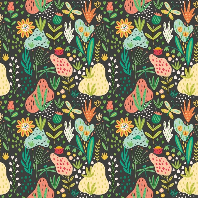 Bug Garden Wallpaper - Marmalade Twist - Hoopla Walls - HWA1291W - Premier Wallcovering