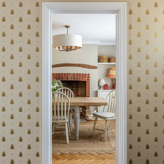 Bumble Bee Wallpaper - Stirabout - 593 - Farrow & Ball - Premier Wallcovering