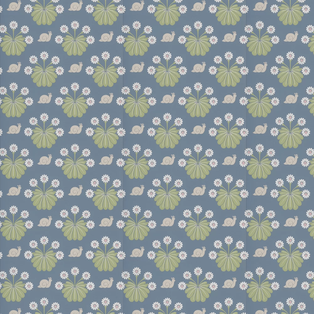 Burges Snail Wallpaper - Juniper - Little Greene - 0260BUJUNIP - Premier Wallcovering