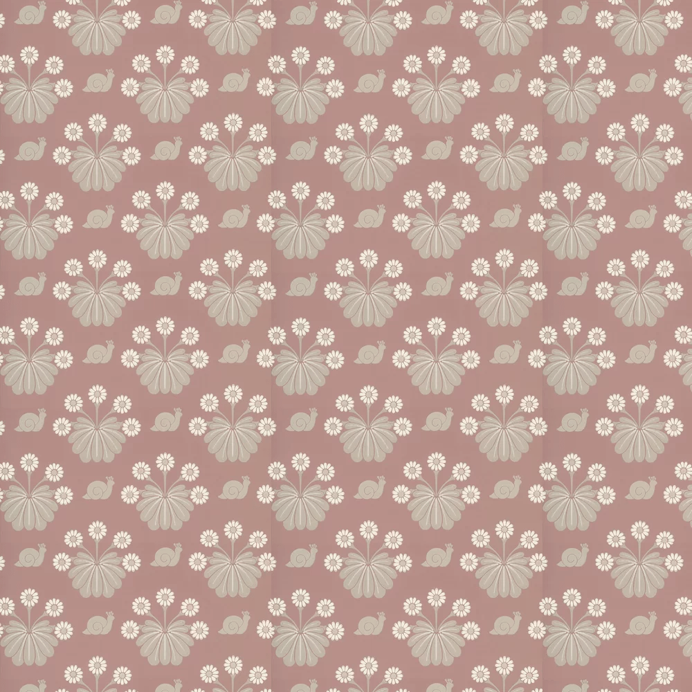 Burges Snail Wallpaper - Rosie - Little Greene - 0260BUROSIE - Premier Wallcovering
