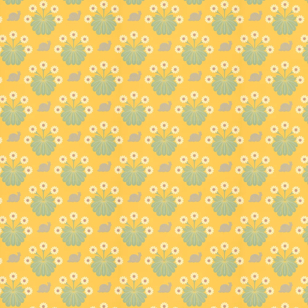 Burges Snail Wallpaper - Lemon - Little Greene - 0260BULEMON - Premier Wallcovering