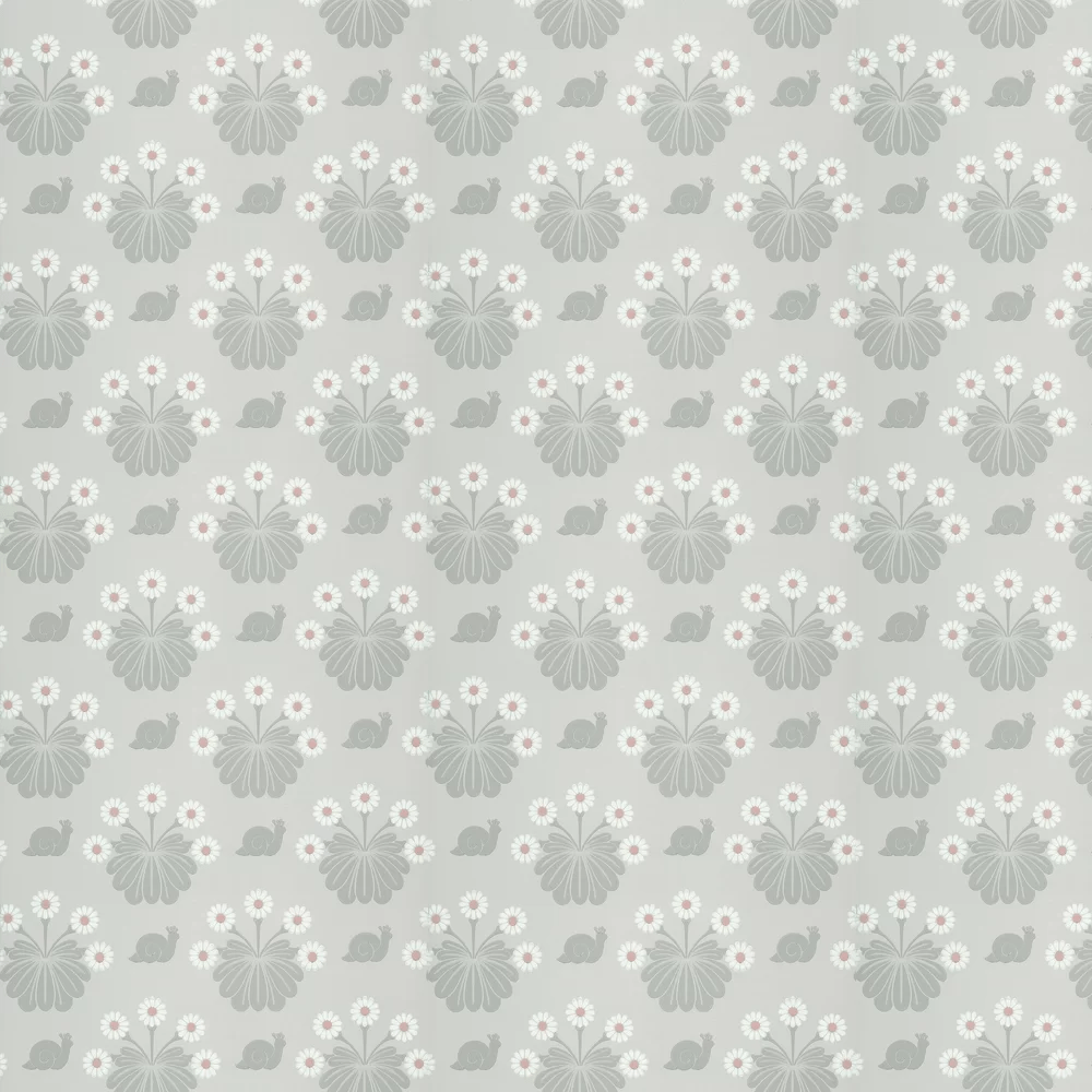 Burges Snail Wallpaper - Silver - Little Greene - 0260BUSILVE - Premier Wallcovering