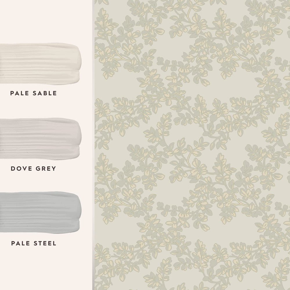 Burnham Wallpaper - Dove Grey - Laura Ashley - 114903 - Premier Wallcovering