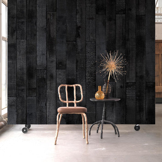 Burnt Wood Maarten Baas Wallpaper - Smoke - NLXL - PHM - 35 - Premier Wallcovering