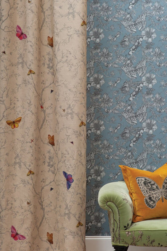 Butterflies Fabric - Original - Timorous Beasties - DIGI/BFL/3012/01 - Premier Wallcovering