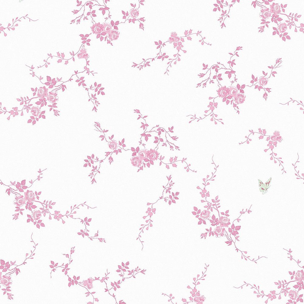 Butterflies Wallpaper - Shabby Chic - 125107 - Premier Wallcovering