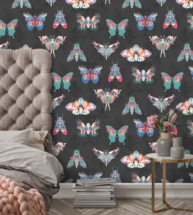 Butterfly Effect Wallpaper - Noir - Brand McKenzie - BMCF003/02C - Premier Wallcovering