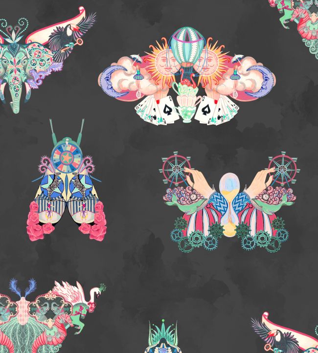 Butterfly Effect Wallpaper - Noir - Brand McKenzie - BMCF003/02C - Premier Wallcovering