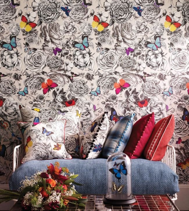 Butterfly Garden Wallpaper - Multi - Osborne & Little - W6592-01 - Premier Wallcovering