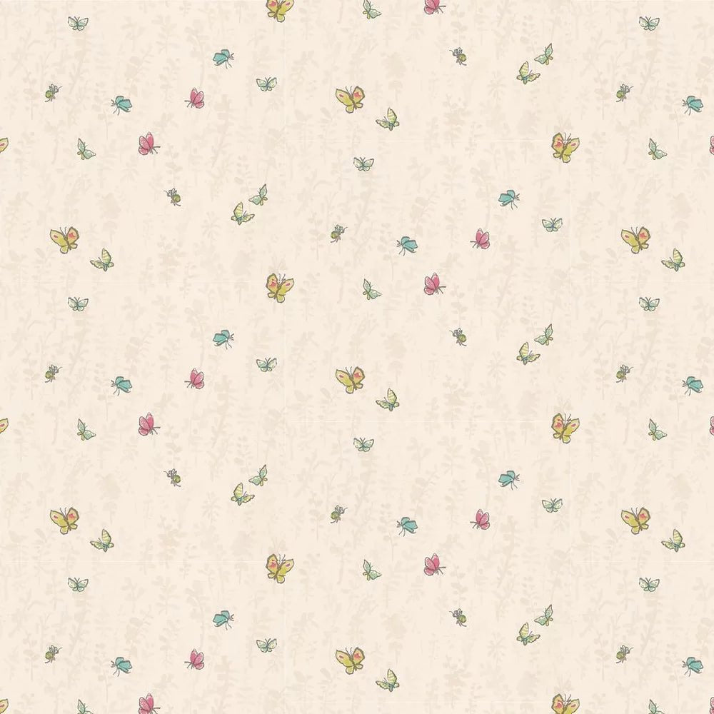 Butterfly Meadow Wallpaper - Beige - Osborne & Little - W6061-04 - Premier Wallcovering