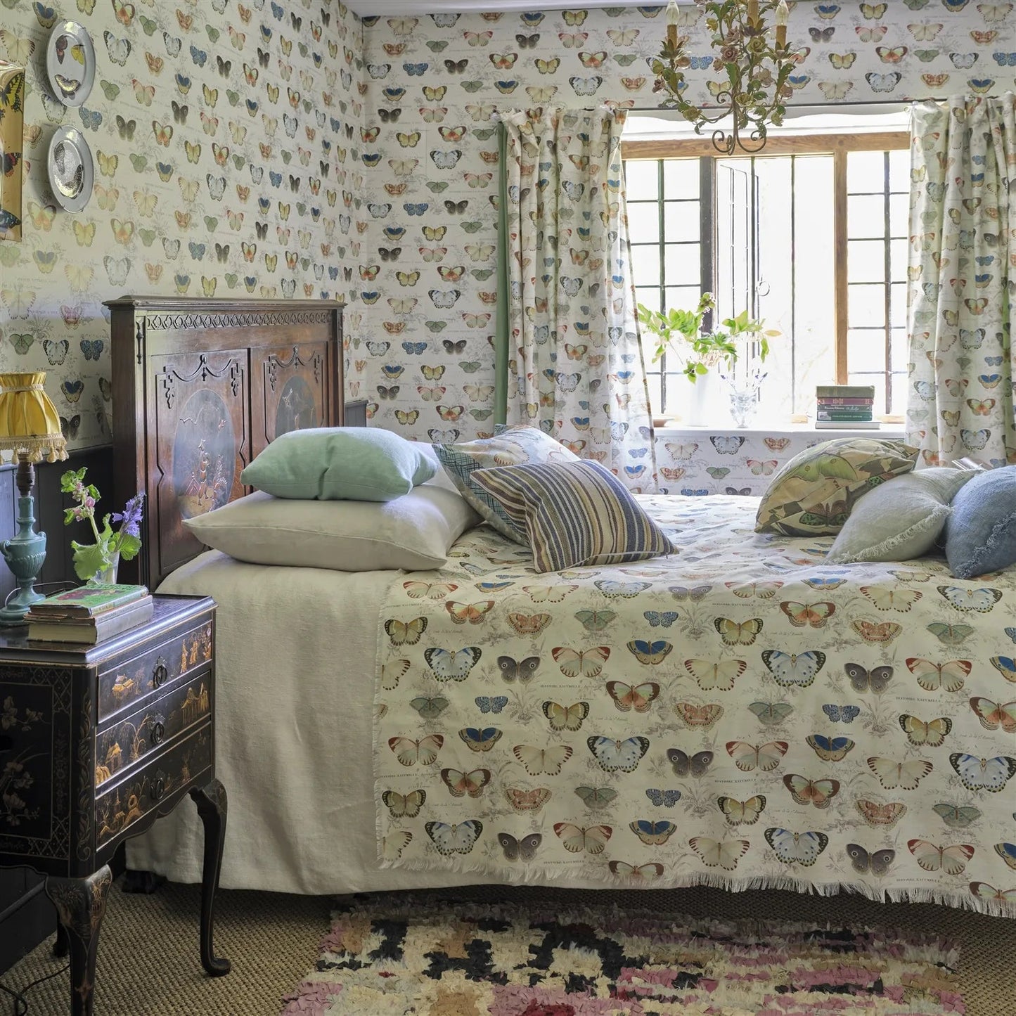 Butterfly Studies Wallpaper - Parchment - John Derian - PJD6017/01 - Premier Wallcovering