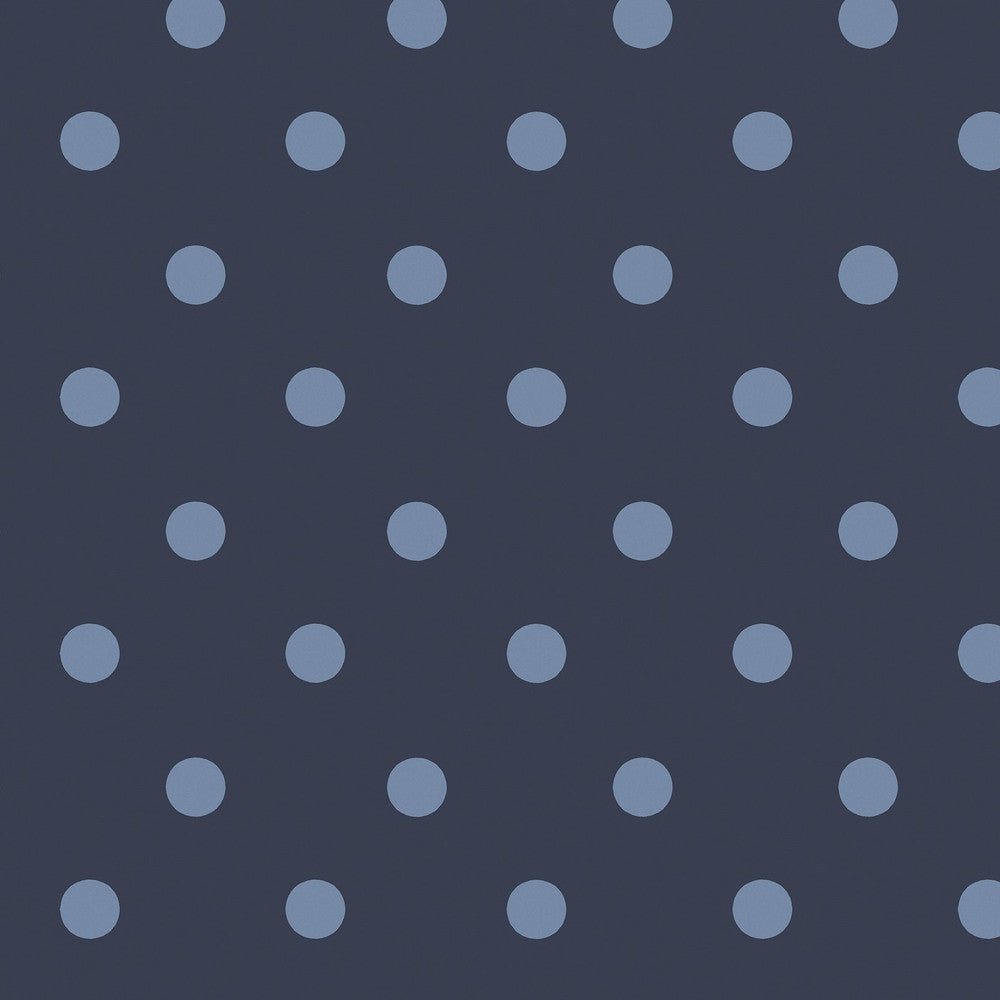 Button Spot Wallpaper - Navy - 125523 - Cath Kidston - Premier Wallcovering