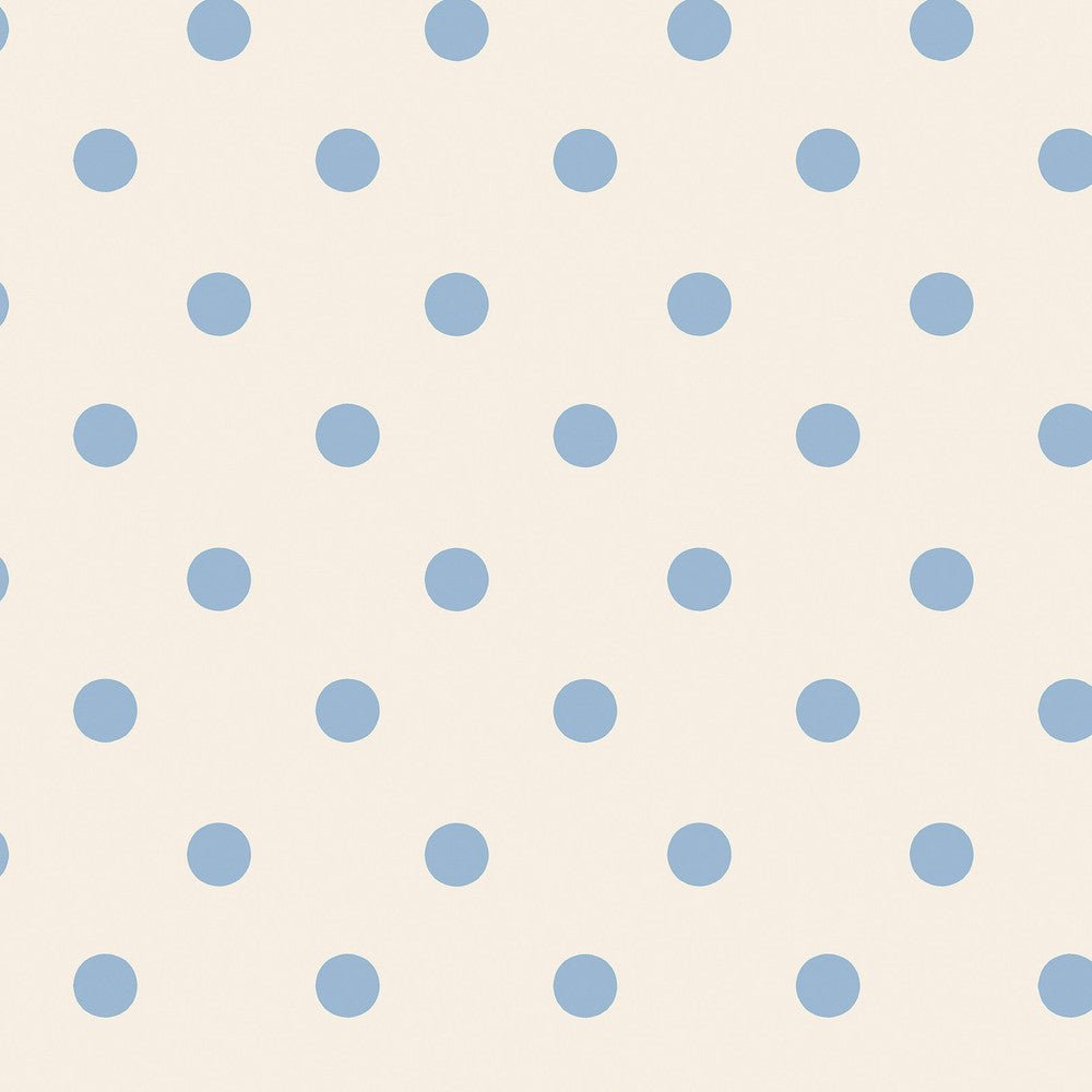Button Spot Wallpaper - Blue - 125522 - Cath Kidston - Premier Wallcovering