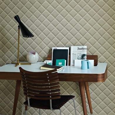 Cabretta Vinyl Wallpaper - Grey - Osborne & Little - W6336-01 - Premier Wallcovering